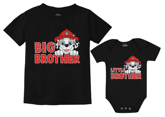 Paw Patrol Marshall Big Brother Little Brother Sibling Matching Shirts for Boys