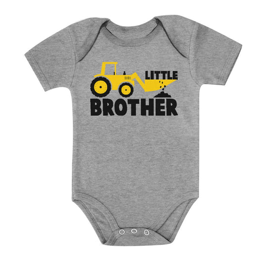 Little Brother Tractor Boys Baby Bodysuit
