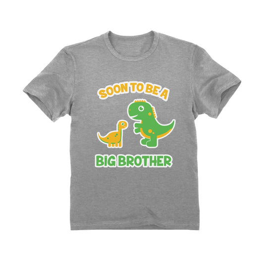 Soon To Be A Big Brother Best Gift - Dinosaur Raptor Youth Kids T-Shirt